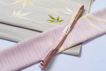 画像をギャラリービューアに読み込む, 名古屋仕立て 染め帯 絽 正絹 流水 紅葉 流水に楓模様 染帯 着物 新品 未使用