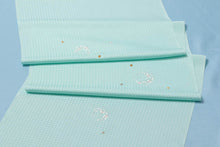 画像をギャラリービューアに読み込む, 地紋 空色 青 花丸模様 刺繍 反物 正絹 未仕立て 着物 フルオーダー 小紋 しゃれ着 お洒落 街着 跳び柄 袷 単衣 仕立て 誂え 女性 大人 レディース 着物初心者 着付け 和服 和装 名古屋帯 半幅帯 帯付け 入学式 卒業式 カジュアル お出かけ着