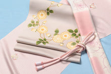 画像をギャラリービューアに読み込む, 着物 正絹 反物 未仕立て 小紋 刺繍 しゃれ着 お洒落 街着 跳び柄 袷 単衣 フルオーダー 仕立て 誂え 着物初心者 着付け カジュアル