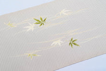 画像をギャラリービューアに読み込む, 名古屋仕立て 染め帯 絽 正絹 流水 紅葉 流水に楓模様 染帯 着物 新品 未使用