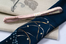 画像をギャラリービューアに読み込む, 着物 名古屋帯 新品 未使用 茄子 紗 西陣織 夏帯 盛夏 単衣