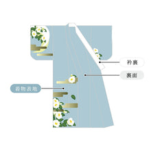 画像をギャラリービューアに読み込む, 付下げ 単衣 国内手縫い仕立て 湯のし・衿裏込み