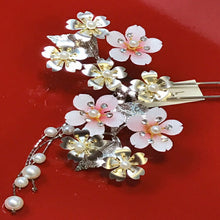 画像をギャラリービューアに読み込む, 髪飾り 花しおり かんざし 簪 振袖 高級 和装用 着物 美容院 桜 訪問着