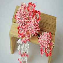 画像をギャラリービューアに読み込む, つまみ簪 つまみ 簪 縮緬 かんざし つまみ細工 花しおり 振袖 十三参り 成人式 かわいい ママ振り 髪飾り