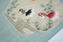 画像をギャラリービューアに読み込む, 名古屋帯 着物 夏帯 野口 染 麻 本麻 未仕立て 新品 カジュアル 金魚 しゃれ帯