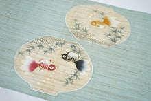 画像をギャラリービューアに読み込む, 名古屋帯 着物 夏帯 野口 染 麻 本麻 未仕立て 新品 カジュアル 金魚 しゃれ帯