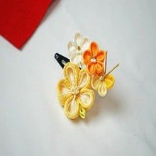 画像をギャラリービューアに読み込む, 髪飾り パッチン留め 2点セット つまみ細工 七五三 卒園式 スリーピン パッチンピン ヘアアクセサリー かみかざり