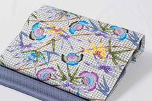 画像をギャラリービューアに読み込む, 紅型 琉球紅型 名古屋帯 九寸 沖縄 帯 未仕立て 青 水色 ブルー 九寸名古屋帯 反物 新品 なごや帯 お洒落 色無地 無地 付下げ 小紋 おしゃれ カジュアル