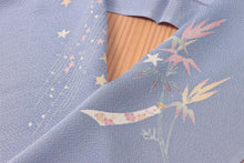 画像をギャラリービューアに読み込む, 加賀友禅 正絹半衿 笹短冊 七夕 手書き 縮緬 藍鼠 正絹 絹 半衿 本加賀友禅 作家 落款 ちりめん 着物 付下げ 小紋 無地 紬 着物全般 普段 お稽古 衿元 綺麗 半襟 おしゃれ 大人 長襦袢 女性 和服 和装小物 着付け小物 カジュアル 可愛い 衿 襟