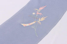 画像をギャラリービューアに読み込む, 加賀友禅 正絹半衿 笹短冊 七夕 手書き 縮緬 藍鼠 正絹 絹 半衿 本加賀友禅 作家 落款 ちりめん 着物 付下げ 小紋 無地 紬 着物全般 普段 お稽古 衿元 綺麗 半襟 おしゃれ 大人 長襦袢 女性 和服 和装小物 着付け小物 カジュアル 可愛い 衿 襟