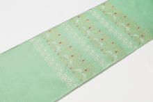 画像をギャラリービューアに読み込む, 名古屋帯 反物 正絹 ジェノバ装飾紋 緑 グリーン 誉田屋源兵衛 帯 未仕立て 九寸名古屋帯 なごや帯 おしゃれ カジュアル お洒落 高級 着付け レディース 色無地 無地 付下げ 小紋 無地 紬 木綿 きもの 着物 女性 和服 和装小物 着付け小物 単衣 袷