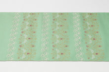画像をギャラリービューアに読み込む, 名古屋帯 反物 正絹 ジェノバ装飾紋 緑 グリーン 誉田屋源兵衛 帯 未仕立て 九寸名古屋帯 なごや帯 おしゃれ カジュアル お洒落 高級 着付け レディース 色無地 無地 付下げ 小紋 無地 紬 木綿 きもの 着物 女性 和服 和装小物 着付け小物 単衣 袷