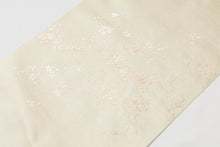 画像をギャラリービューアに読み込む, 名古屋帯 帯反物 梅垣織物 さくら 桜 クリーム色 名古屋帯 帯 未仕立て 九寸名古屋帯 なごや帯 おしゃれ カジュアル お洒落 高級 着付け レディース 小紋 無地 紬 木綿 きもの 着物 女性 和服 和装小物 着付け小物 単衣 袷