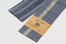 画像をギャラリービューアに読み込む, 博多帯 男性用帯 角帯 黒 紺 藍色 縞の模様 男物 浴衣帯 男性用 夏帯 角帯 メンズ 帯 男性用 柄 おしゃれ 浴衣帯 浴衣 着物 夏紬 麻きもの ゆかた カジュアル 夏 男性 和装 和服 和装小物 着付け小物