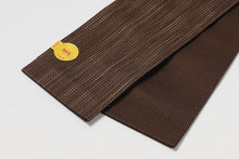 画像をギャラリービューアに読み込む, 西陣 男性用帯 角帯 本絹西陣織 上田織物 梨地網微塵織 絹100% 茶色 ブラウン 男物 男性用 夏帯 角帯 メンズ 帯 男性用 柄 おしゃれ 着物 夏紬 麻きもの ゆかた カジュアル 夏 男性 和装 和服 和装小物 着付け小物