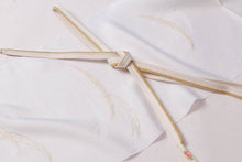 画像をギャラリービューアに読み込む, 帯締め 黒留袖 白 金 正絹 留袖 結婚式 色留袖 礼装 フォーマル 龍工房