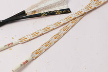 画像をギャラリービューアに読み込む, 帯締め 黒留袖 白 金 正絹 留袖 結婚式 色留袖 礼装 フォーマル 龍工房