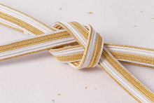 画像をギャラリービューアに読み込む, 帯締め 黒留袖 白 金 正絹 留袖 結婚式 色留袖 礼装 フォーマル 龍工房