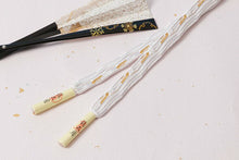 画像をギャラリービューアに読み込む, 帯締め 黒留袖 白 金 正絹 留袖 結婚式 色留袖 礼装 フォーマル 龍工房