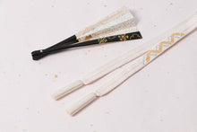 画像をギャラリービューアに読み込む, 帯締め 黒留袖 白 金 正絹 留袖 結婚式 色留袖 礼装 フォーマル 龍工房