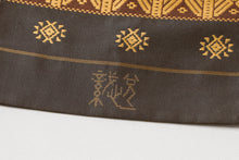 画像をギャラリービューアに読み込む, 半幅帯 正絹 幾何学模様 織悦 西陣織物 京都 博多帯 茶色 ブラウン 博多織 日本製 帯 細帯 着物 カジュアル 単衣 小紋 和服 和装 和装小物 着付け 小物 お洒落 女性用 レディース きもの 着物 高級 紬 小紋 木綿