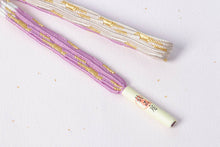 画像をギャラリービューアに読み込む, 純国産 平組 帯締め 正絹 龍工房 高級 帯〆 豪華 金糸 紫色 白色 小紋 名古屋帯 帯 コーディネート おしゃれ 名古屋帯 袋帯 袷 単衣 組紐 着物 和装 着付け小物 和装小物 フォーマル 結婚式 七五三 訪問着 礼装用 色留袖 付下げ 帯締め 日本製 国産