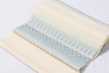 画像をギャラリービューアに読み込む, 名古屋帯 未仕立て 新品 白鷹 紬 山形 米沢 9寸 雪花織 織 お洒落