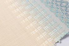 画像をギャラリービューアに読み込む, 名古屋帯 未仕立て 新品 白鷹 紬 山形 米沢 9寸 雪花織 織 お洒落