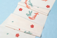 画像をギャラリービューアに読み込む, 長襦袢 正絹 未仕立て 紬地 紬 うさぎ きつね フルオーダー 別誂え 着物 着付け お誂え 誂え 襦袢 別注 高級 カジュアル