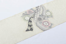画像をギャラリービューアに読み込む, 名古屋帯 未仕立て 反物 花 きぬたや 帯 絞り 総絞り 帯 紬 小紋