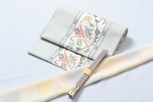 画像をギャラリービューアに読み込む, 名古屋帯 着物 西陣 捨松 八寸名古屋帯 ダッカ花文 京都 正絹 袷 単衣