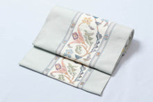 画像をギャラリービューアに読み込む, 名古屋帯 着物 西陣 捨松 八寸名古屋帯 ダッカ花文 京都 正絹 袷 単衣