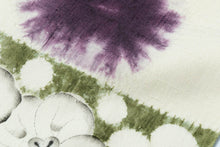 画像をギャラリービューアに読み込む, 着物 名古屋帯 野口 染 紬 霞取緑丸絞白茶地 越後小千谷 染帯 九寸名古屋 絞り しゃれ帯