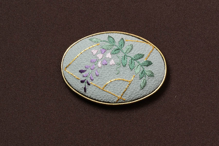 帯留め 刺繍 日本刺繍 帯留 新品 帯どめ 帯止め おしゃれ 手作り