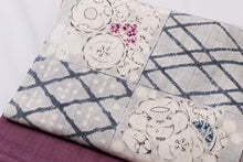 画像をギャラリービューアに読み込む, 名古屋帯 着物 九寸名古屋帯 しゃれ帯 小紋 無地 紬 工芸キモノ野口 京都 野口 越後小千谷紬 辻が花