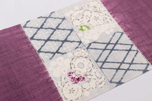 画像をギャラリービューアに読み込む, 名古屋帯 着物 九寸名古屋帯 しゃれ帯 小紋 無地 紬 工芸キモノ野口 京都 野口 越後小千谷紬 辻が花