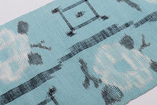 画像をギャラリービューアに読み込む, きもの 着物 西陣 捨松 すてまつ 織物 名古屋帯 八寸名古屋帯 単衣 袷 ブルー 絣