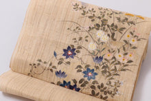 画像をギャラリービューアに読み込む, 着物 名古屋帯 新品 反物 夏帯 夏用 麻 野口 浴衣