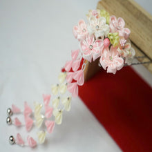 画像をギャラリービューアに読み込む, つまみ簪 つまみ 簪 縮緬 かんざし つまみ細工 花しおり 振袖 十三参り 成人式 かわいい ママ振り 髪飾り