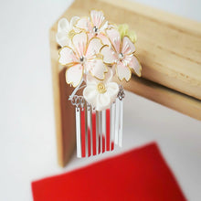 画像をギャラリービューアに読み込む, つまみ簪 つまみ 簪 縮緬 かんざし つまみ細工 花しおり 振袖 十三参り 成人式 かわいい ママ振り 髪飾り