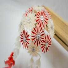 画像をギャラリービューアに読み込む, つまみ簪 つまみ 簪 縮緬 かんざし つまみ細工 花しおり 振袖 十三参り 成人式 かわいい ママ振り 髪飾り