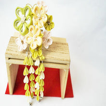 画像をギャラリービューアに読み込む, つまみ簪 つまみ 簪 縮緬 かんざし つまみ細工 花しおり 振袖 十三参り 成人式 かわいい ママ振り 髪飾り