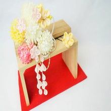 画像をギャラリービューアに読み込む, つまみ簪 つまみ 簪 縮緬 かんざし つまみ細工 花しおり 振袖 十三参り 成人式 かわいい ママ振り 髪飾り