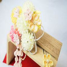 画像をギャラリービューアに読み込む, つまみ簪 つまみ 簪 縮緬 かんざし つまみ細工 花しおり 振袖 十三参り 成人式 かわいい ママ振り 髪飾り