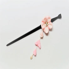 画像をギャラリービューアに読み込む, 髪飾り かんざし 2点セット つまみ細工 七五三 卒園式 スリーピン パッチンピン ヘアアクセサリー かみかざり