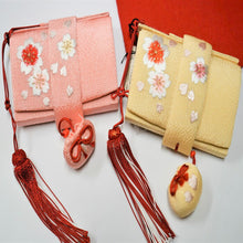 画像をギャラリービューアに読み込む, 箱せこ はこせこ 七五三 四つ身 7歳 筥迫 縮緬証券 刺繍 筥迫 キッズ 子供 子供 女の子 女児 着物 和服 和装小物