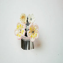 画像をギャラリービューアに読み込む, 髪飾り かんざし 2点セット つまみ細工 七五三 卒園式 スリーピン パッチンピン ヘアアクセサリー かみかざり