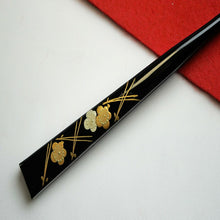 画像をギャラリービューアに読み込む, 結婚式 慶事用 扇子 末広 留袖 黒留袖 金銀扇 祝扇 祝儀扇 黒漆調 金 蒔絵 塗 黒骨 金銀 フォーマル