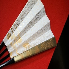 画像をギャラリービューアに読み込む, 結婚式 慶事用 扇子 末広 留袖 黒留袖 金銀扇 祝扇 祝儀扇 黒漆調 金 蒔絵 塗 黒骨 金銀 フォーマル