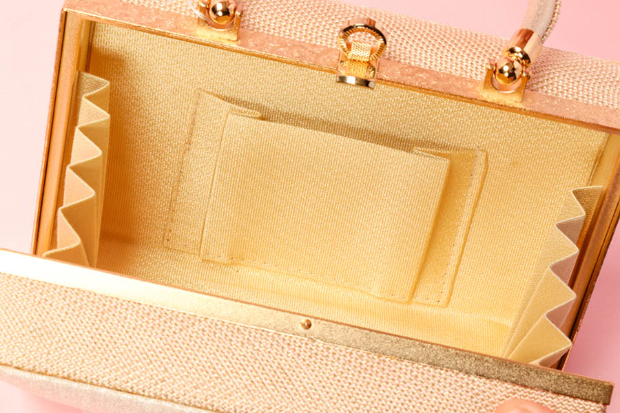 相良刺繍 さくら 桜 バッグ 綴れ 和装用 衿秀 コンパクト 着物